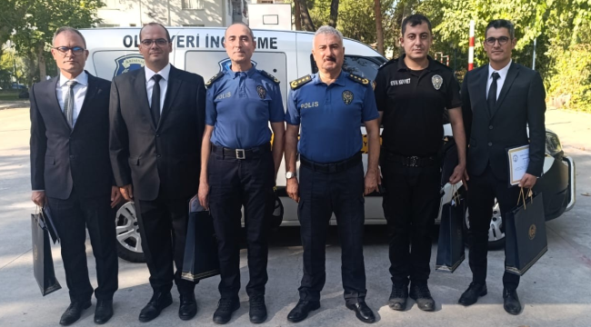 Cinayeti aydınlatan personele başarı belgeleri verildi