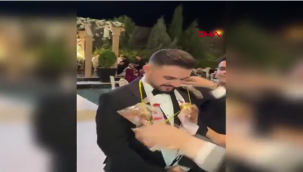 Düğünde ilginç anlar: Damada altın yerine pirzola takıldı!