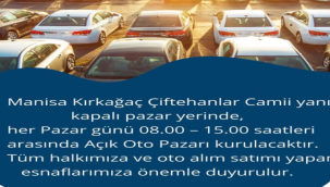  Kapalı pazar yerinde, açık oto pazarı kuruluyor