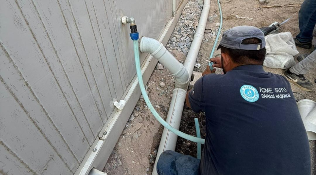 Kırkağaç deprem konutlarının su ve kanalizasyon bağlantıları tamamlandı