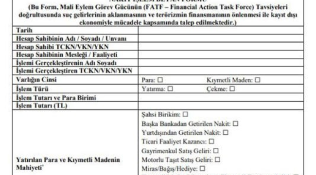 Para transferinde açıklama zorunluluğu geliyor 