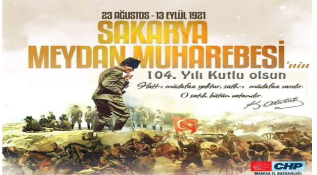 Sakarya meydan muharebesi'nin 104.yılı kutlanıyor