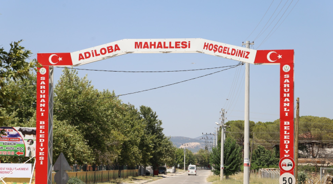 Saruhanlı belediyesi 11 mahalleye giriş tagı yaptı