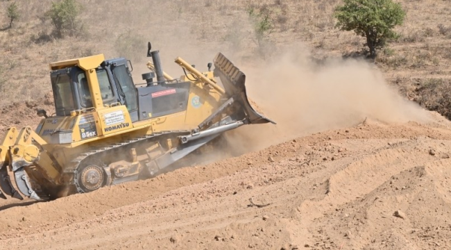 Yangın bölgelerine gölet yapımına başlandı