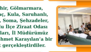 9 ilçe ziraat odası başkanı tarım müdürünü ziyaret etti