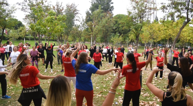  Açık havada spor etkinliğine kadınlardan yoğun ilgi