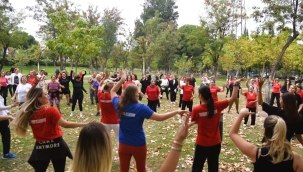  Açık havada spor etkinliğine kadınlardan yoğun ilgi