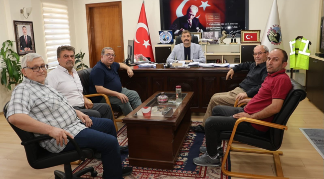 Ahilik haftası heyeti başkan Dönmez'i ziyaret etti