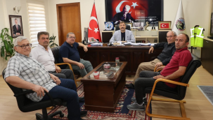 Ahilik haftası heyeti başkan Dönmez'i ziyaret etti