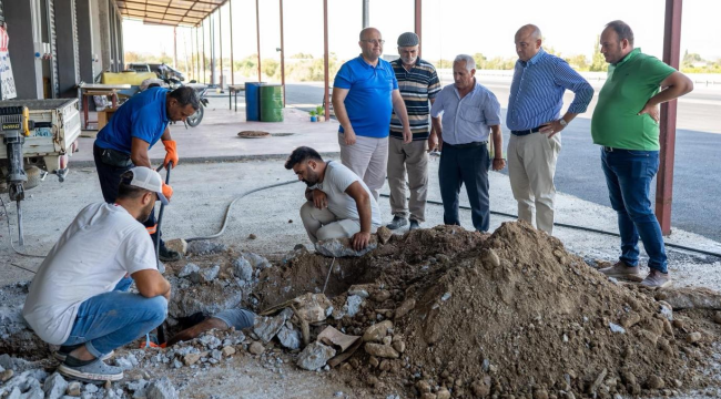 Başkan Aykan ilçede sürem yatımları denetledi