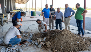 Başkan Aykan ilçede sürem yatımları denetledi