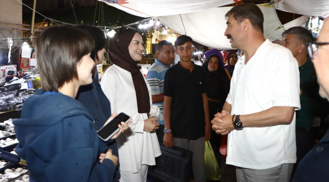 Başkan Dönmez'den panayır esnafına ziyaret