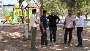 Başkan Mintaş yapımı süren parkları denetledi