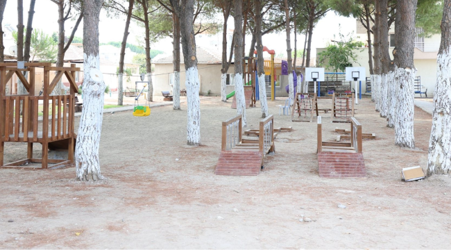 Belediye Karaağaçlı'da çocuklar için yepyeni bir oyun alanı oluşturdu