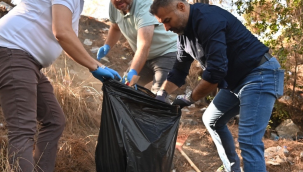  Çevre temizliği etkinliğinde torba-torba çöp toplandı