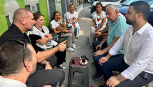 CHP'liler grevdeki işçileri ziyaret etti