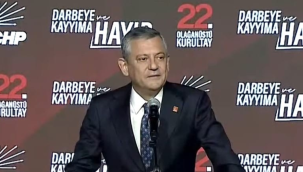 CHP'nin'' kayyuma ve darbeye hayır"sloganlı 22. olağanüstü kurultayı başladı