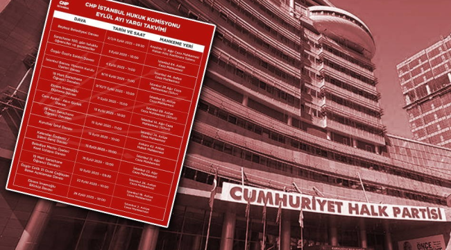 CHP'ye 'eylül' kıskacı! Özgür Çelik tarih tarih paylaştı:Tam 14 dava var...