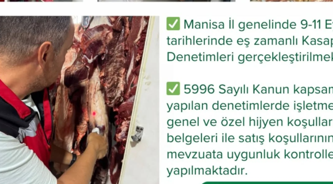 Eş zamanlı kasaplar denetlendi