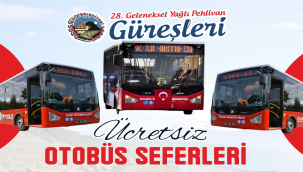 Güreşleri izleyecek vatandaşlara ulaşım ücretsiz olacak