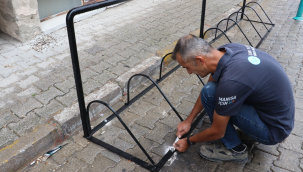 Kırkağaç'ta ilk kez bisiklet park istasyonları kuruluyor