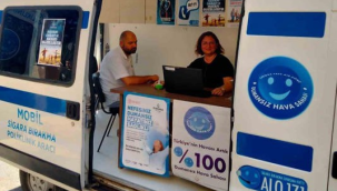 Manisa'da mobil sigara bırakma aracı sahaya indi