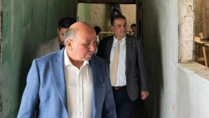 Başkan Akdeniz yapımı süren kent lokantasını inceledi