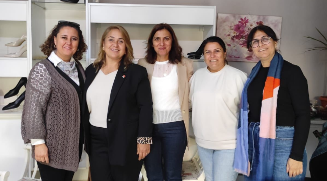 CHP Sarıgöl kadın kolları kadın esnafları ziyaret etti