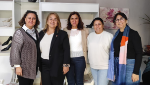 CHP Sarıgöl kadın kolları kadın esnafları ziyaret etti