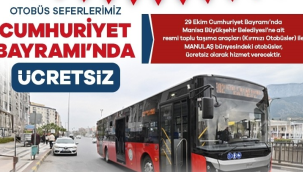 Cumhuriyet bayramı'nda ulaşım ücretsiz