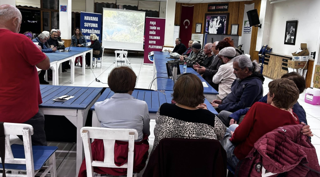 Foça tarih ve doğa talanına hayır platformu ekim toplantısı yapıldı