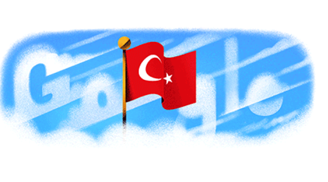 Google Doodle'ı Türkiye Cumhuriyet bayramını kutluyor