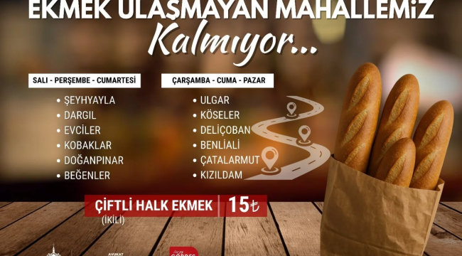 Gördes'te ikili ekmek 15TL'den satılıyor
