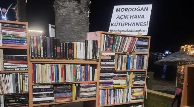 Mordoğan'da açık hava kütüphanesi 