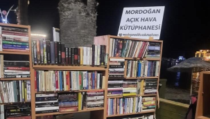 Mordoğan'da açık hava kütüphanesi 