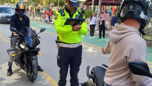 Motosiklet ve motorlu bisiklet denetiminde 28 araç trafikten men edildi