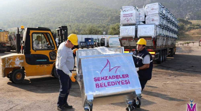 Şehzadelerde çöp konteynerleri yenilendi