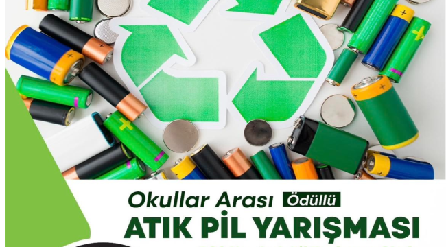 Yunusemre'de okullararası ödüllü atık pil toplama yarışması