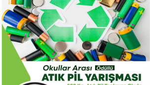 Yunusemre'de okullararası ödüllü atık pil toplama yarışması
