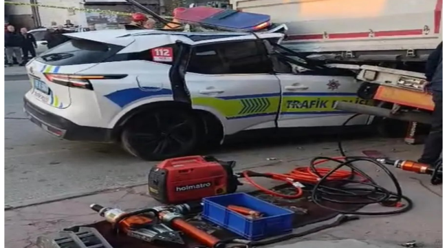 Alaşehir'de kaza trafik polisi şehit oldu