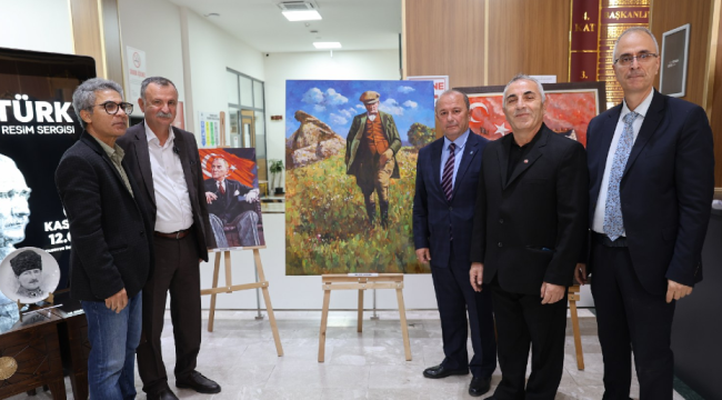 Atatürk sergisinde Manisalı 18 sanatçının 30 eserinin yer aldı