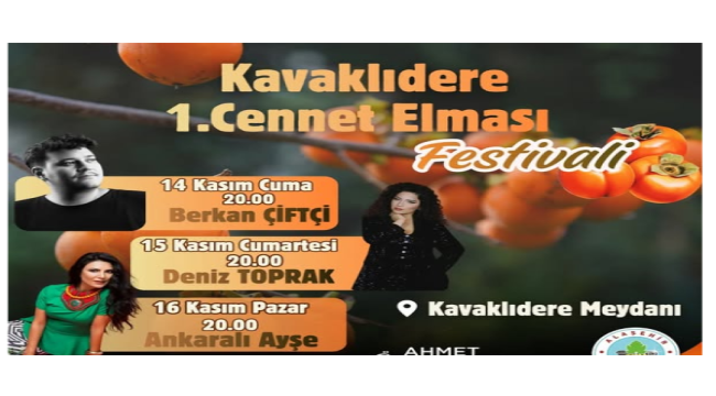  Cennet elması festivali 3 gün sürecek