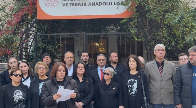 CHP'liler okulların 10 kasımda kapatılmasını protesto etti