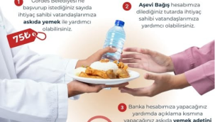 Gördes belediyesi bir öğün,bir umut kampanyasına yardım çağrısı
