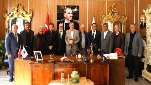 Hemşeri dernekleri yönetiminden Balaban'a plaket