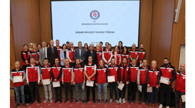  "İl yangın riskini azaltma planı"görev alanlara başarı belgeleri verildi