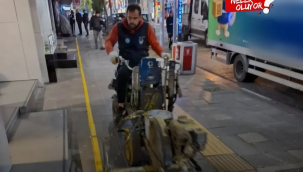 İlçede sarı şerit uygulaması