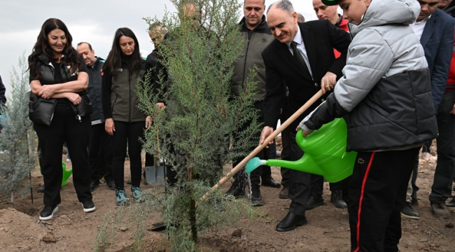 Manisa'da 35 bin fidan toprakla buluşturuldu