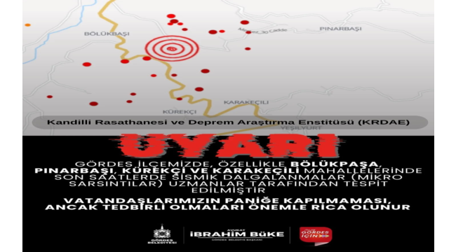 Pınarbaşı, Bölükpaşa.Kürekçi üçgeninde sismik harekelilik