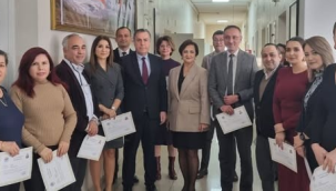 Başarılı çalışma başarı belgesiyle ödüllendirildi